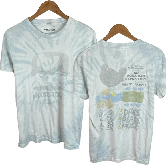 TS1000 Men’s Abercrombie & Fitch Relaxed Fit Soft Feel Woodstock T Shirt S - Picture 1 of 6